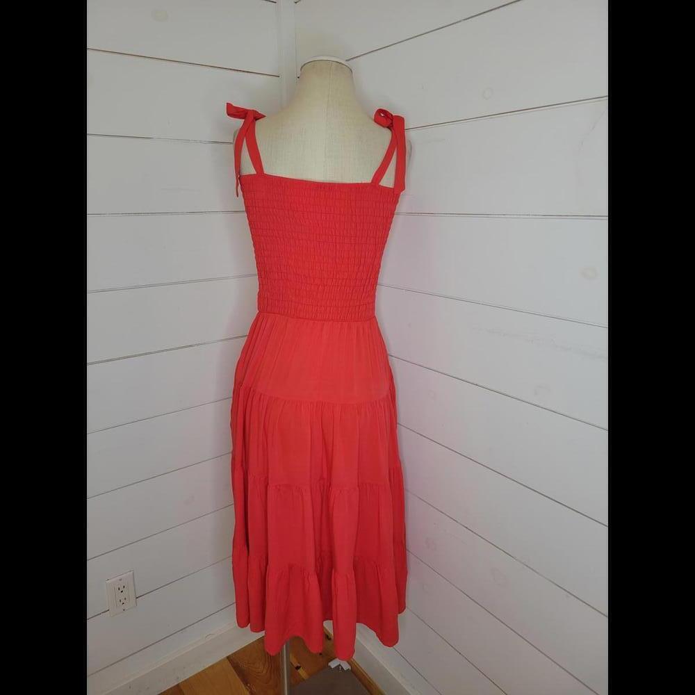 NWT Culture Code red tiered midi dress - Picture 2 of 5